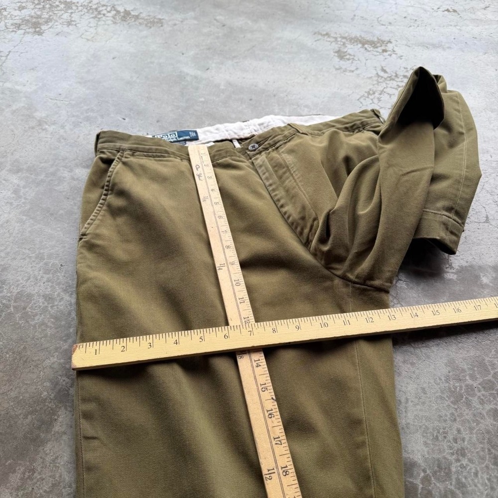 Vintage 90's polo Ralph Lauren olive green prospect pant Cotton chino trousers - Picture 7 of 7